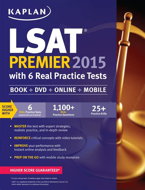 Kaplan Lsat Premier 2015 With 6 Real Practice Tests Book Dvd