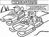 Snowmobile Coloring Pages Safety Winter Colouring Printable Color Elementary Medium Resolution Getcolorings sketch template