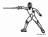 Fencing Sword Outfit Colormegood Sports sketch template