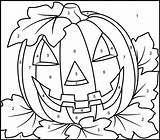 Coloring Number Color Halloween Pages Pumpkin Numbers Printable Kids Printables Online Mosaic Games Coloriage Fall Print Coloritbynumbers Magique Pumpkins Puzzle sketch template