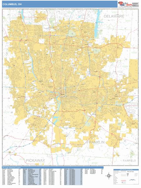30 Columbus Ohio Zip Code Map Maps Database Source