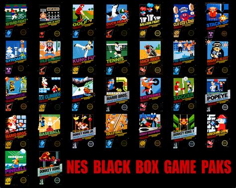 great video games  black box games nes