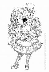 Coloring Yampuff Coloriage Colorier Pages Deviantart Lolita Manga Adult Little Dessin Colouring Rarity Yam Dolls Books Chibi Girl Color Puff sketch template