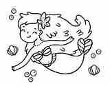 Mermaid Coloring Happy Coloringcrew Dibujo sketch template