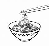 Noodle Bowl Drawing Vector Noodles Chopstick Hand Doodle Clip Premium Asian Stick Coloring Wheat Illustrations Template Illustration Sketch Similar sketch template