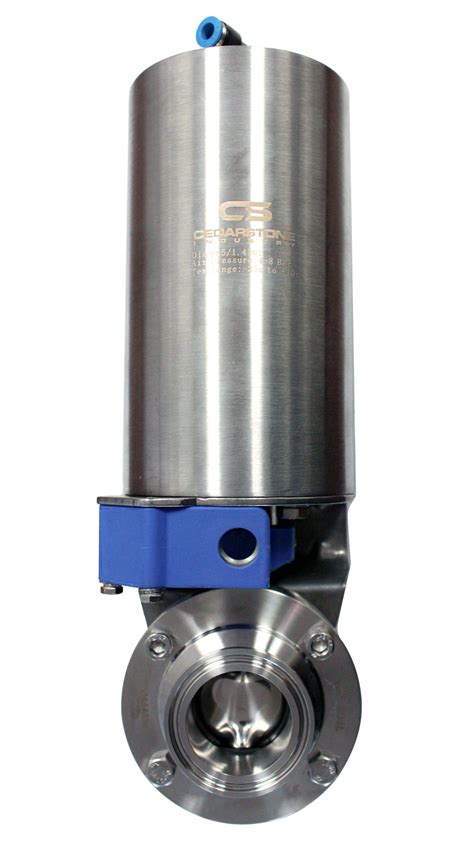 sanitary stainless steel pneumatic butterfly valve actuator  tri