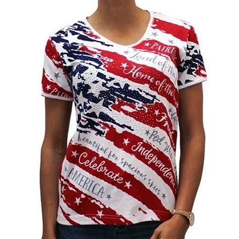 Ladies Freedom American Flag Shirt The Flag Shirt