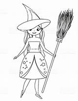 Witch Hexe Malvorlage Meisje Bezem Kleurende Ausmalbilder Heks Broom Marvelous Holding Malvorlagen Getdrawings sketch template