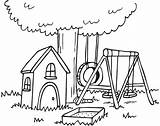 Yard Clipart Clip Line Drawings Backyard Cliparts Drawing Outdoor Library Colouring Garden Pages Simple Ninja sketch template