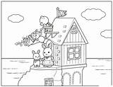 Coloring House Pages Calico Critters Beach Printable Color Colouring Adults Kids Info Getcolorings Getdrawings Cartoon Divyajanani Print sketch template