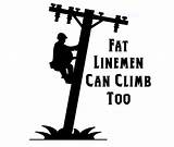 Lineman Decal Fat Silhouette Linemen Power Electrical Climbing Sticker Funny Journeyman Etsy Climb Quotes Projects Choose Board sketch template