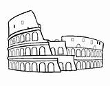 Colosseum Roman Coloring Simple Drawing Drawings Coloringcrew Rome Template Romano Coliseo Cultures Easy Sketch Travel Color Super Choose Board Pages sketch template