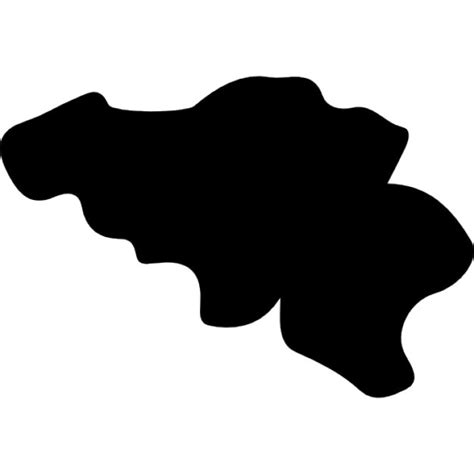 belgium country map black shape icons