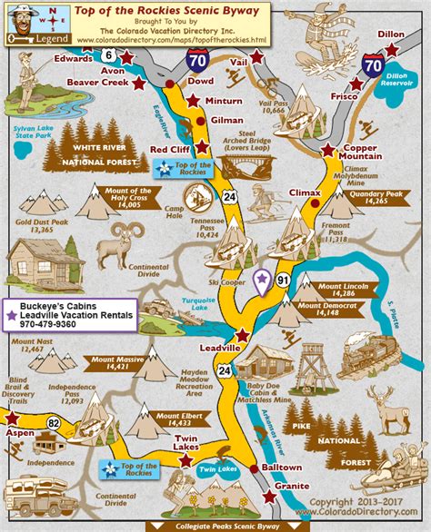 top   rockies scenic byway map colorado vacation directory