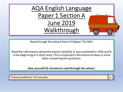 aqa english language paper  walkthroughs teaching resources