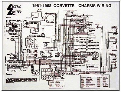 corvette wiring diagrams chart laminated