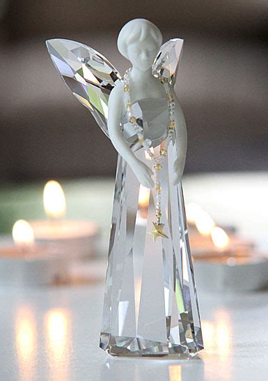 authentic swarovski crystal alina angel figurine rosary bead necklace