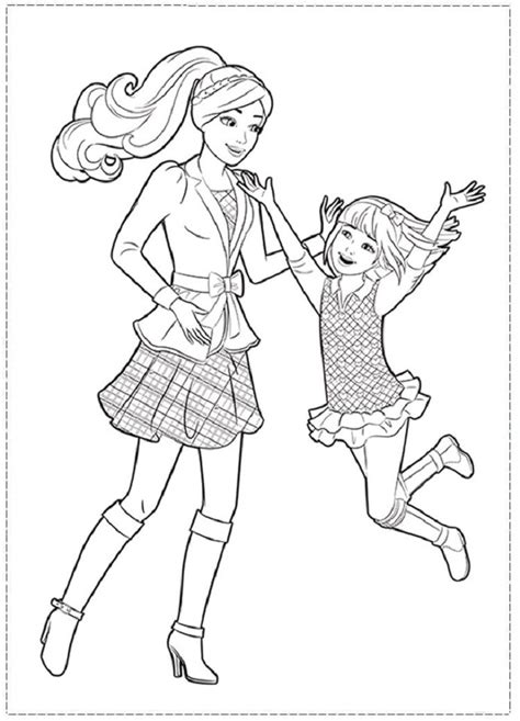 barbie  sisters coloring pages