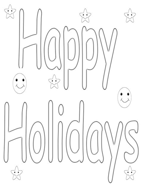 happy holidays coloring pages  print  coloring pages  kids