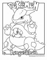 Kangaskhan Colouring sketch template