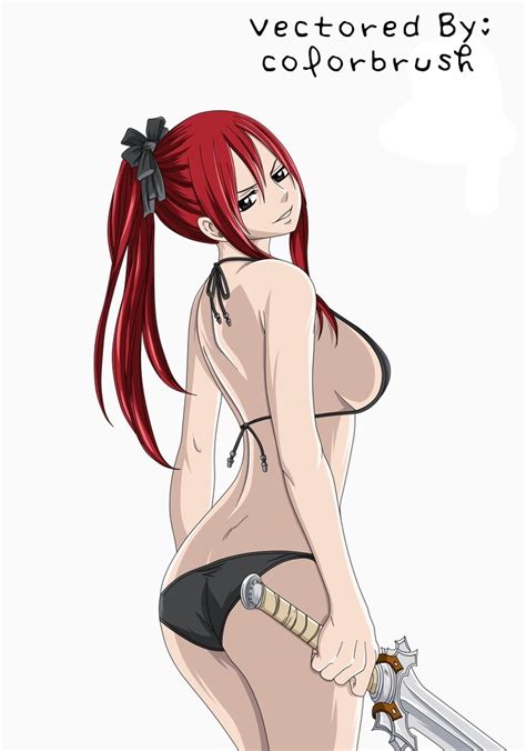 Sexy Erza Scarlet ~ Bikini ~ Fairy Tail Vector By