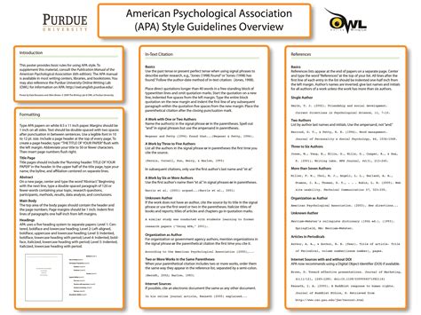 style guidelines overview poster  owl  purdue downloads
