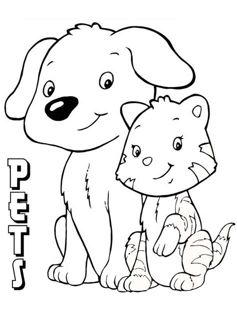 pet coloring pages toddlers pets  animals   deliberately