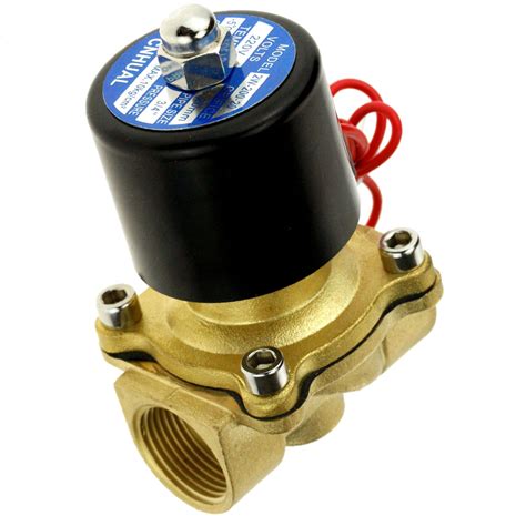 brass electric solenoid valve water air ac  normal closed