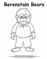 Berenstain Coloring Bears Pages Gramps Activity sketch template