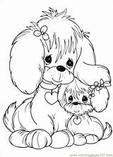 Precious Moments Coloring Printable Pages Color Baby Book Dogs Dog Puppy Two Para Cartoons sketch template