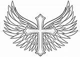 Cross Wings Cruz Drawings Crosses Asas Tatuaje Croix Ailes Dragoart Kreuz Getdrawings Ange Outline ángel Tatto Motive Flügeln Guide Diamante sketch template