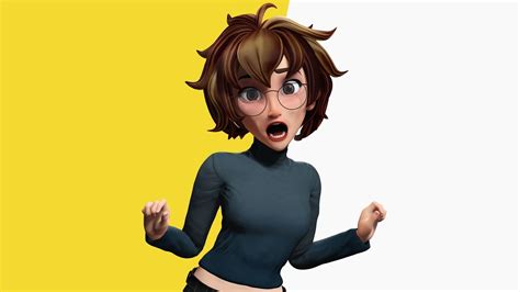 3d model mother cartoon woman rigged 3d model realtime girl 3d toon vr