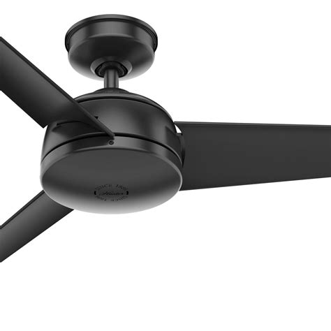 hunter fan   contemporary matte black ceiling fan  remote control ebay