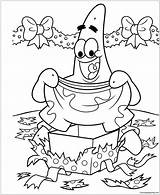Spongebob Patrick Christmas Pages Coloring Color Online sketch template