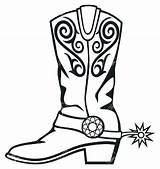 Boot Cowboy Boots Drawing Coloring Combat Getdrawings Color sketch template