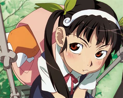 Bakemonogatari Black Hair Blush Brown Eyes Hachikuji Mayoi Headband