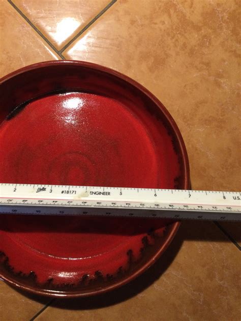red  black small serving bowl etsy