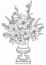 Vaza Flori Colorat Desene sketch template