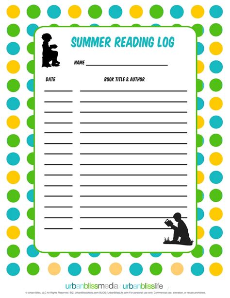 printable summer reading log todays creative life
