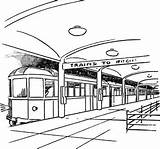 Station Train Coloring Pages Trains Printable Belief Sudden Change Ericksonian sketch template