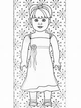 Coloring Pages Doll American Girl Printable sketch template