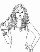 Swift Taylor Coloring Pages Hair Drawing Printable Color Coloring4free Celebrities Curly Realistic Print 1989 Hold Getcolorings Kb Drawings sketch template