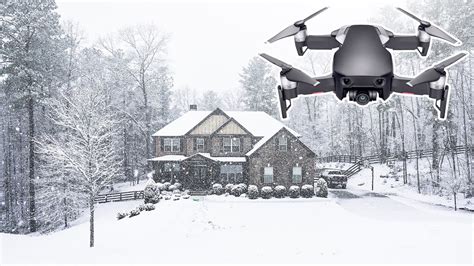 dji mavic air drone flying  drone   snow storm youtube