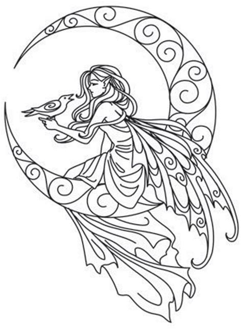 pin  lisa center  blank coloring pages fairy coloring pages