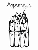 Coloring Asparagus Green Worksheet Pages Print Esparragos Printable Veggie Twistynoodle Template Knees Shoulders Toes Head Noodle Color Food Change Getcolorings sketch template