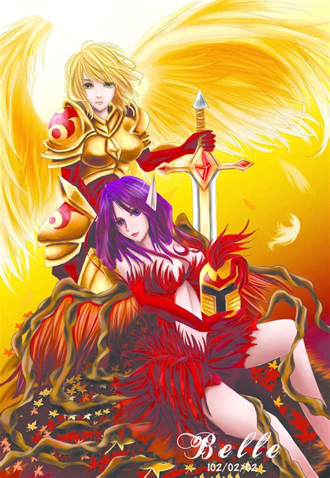 Morgana Kayle And Blackthorn Morgana League Of Legends Drawn By