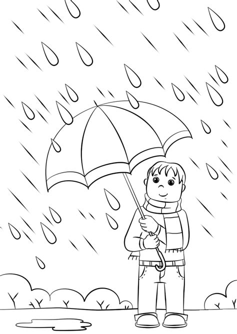 rain coloring pages  coloring pages  kids