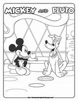 Mickey Mouse Coloring Clubhouse Pages Pluto Disney Sheets Print Kids Printable Color Colour Dinokids Pdf Popular Books Cartoon Close Getdrawings sketch template