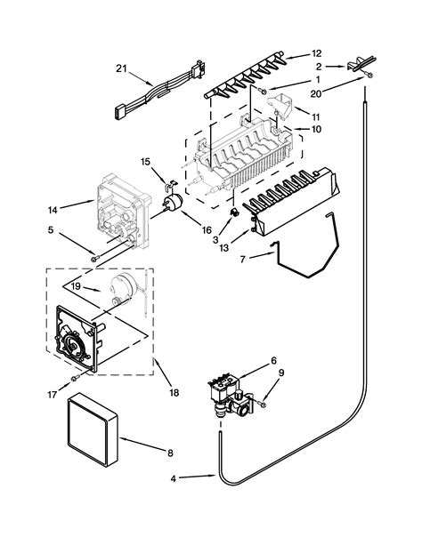 ice maker parts diagram parts list  model  kenmore parts refrigerator parts