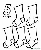 Counting Objects Numbers Coloring Activity Worksheets Pages Count Color Learn Number Kids Learning Printable Sheets Socks Clipart Worksheet Preschool Kid sketch template